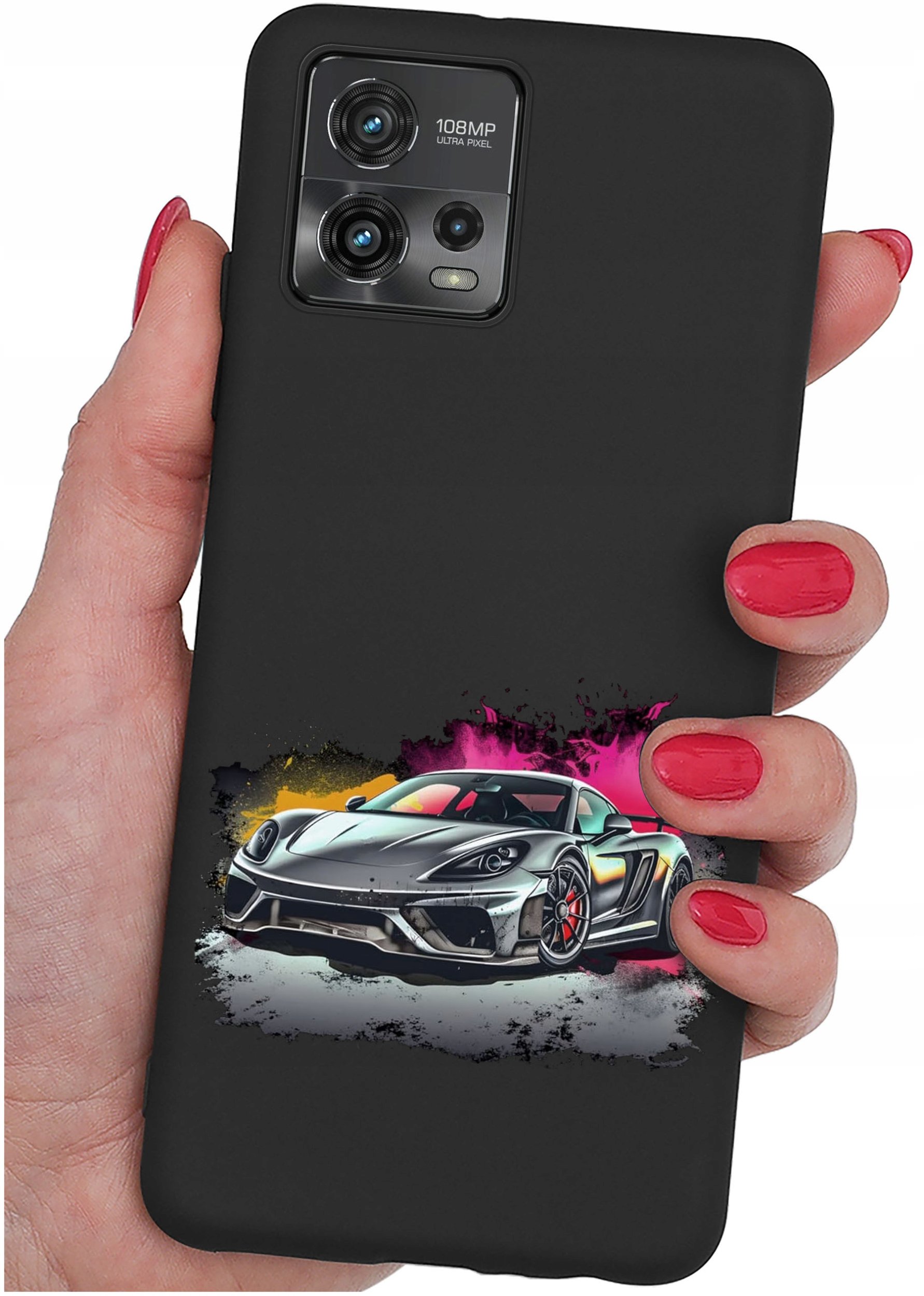 Etui do Motorola Moto G72 WZORY |SILIKONOWE MATT CASE + SZKŁO 9H