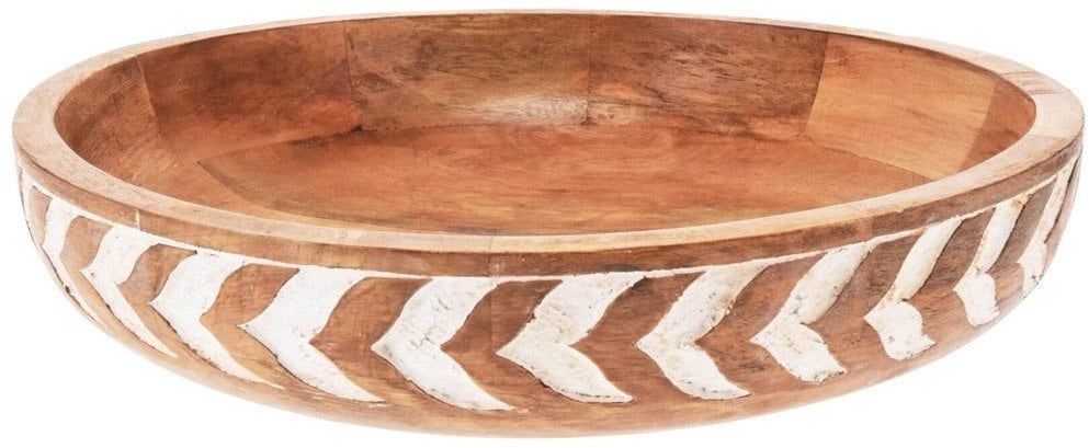 MISKA DREWNIANA DO SERWOWANIA PRZEKĄSEK SAŁATEK NA OWOCE 30.5CM 2.5L VILDE 259690