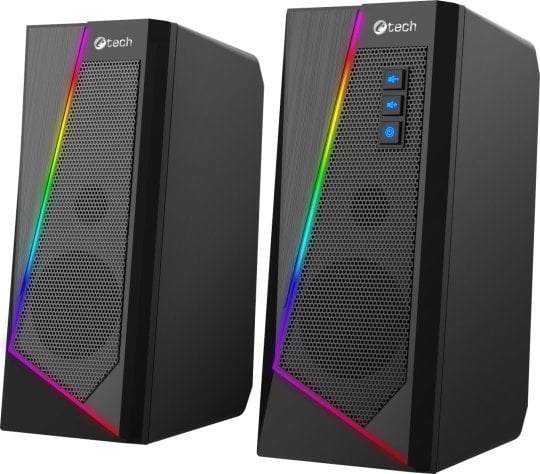 Głośniki komputerowe C-Tech C-TECH reproduktory SPK-17, 2.0, RGB, černá