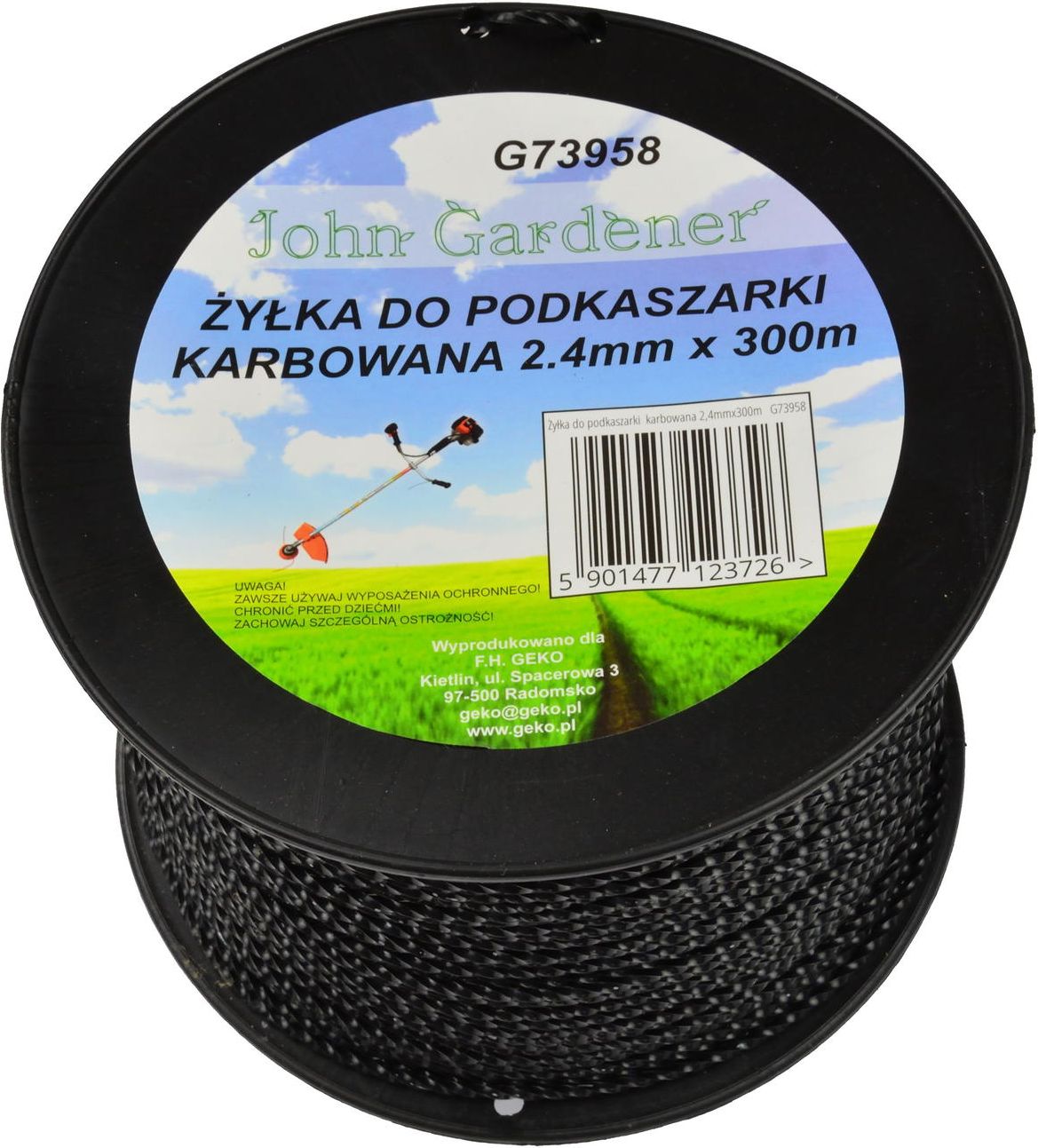 Geko Żyłka do podkaszarki karbowana 2,4mmx300m (8)