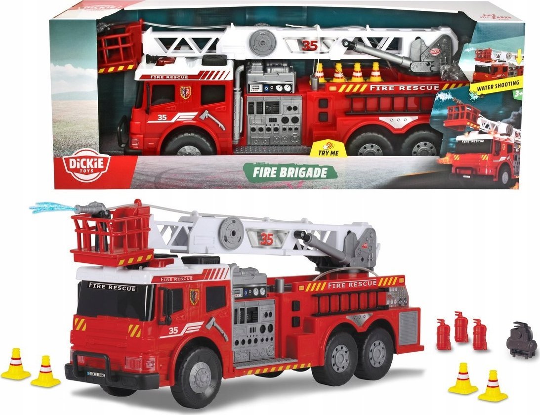 Dickie Dickie Toys Straż Pożarna z drabiną światła dźwięki 62cm