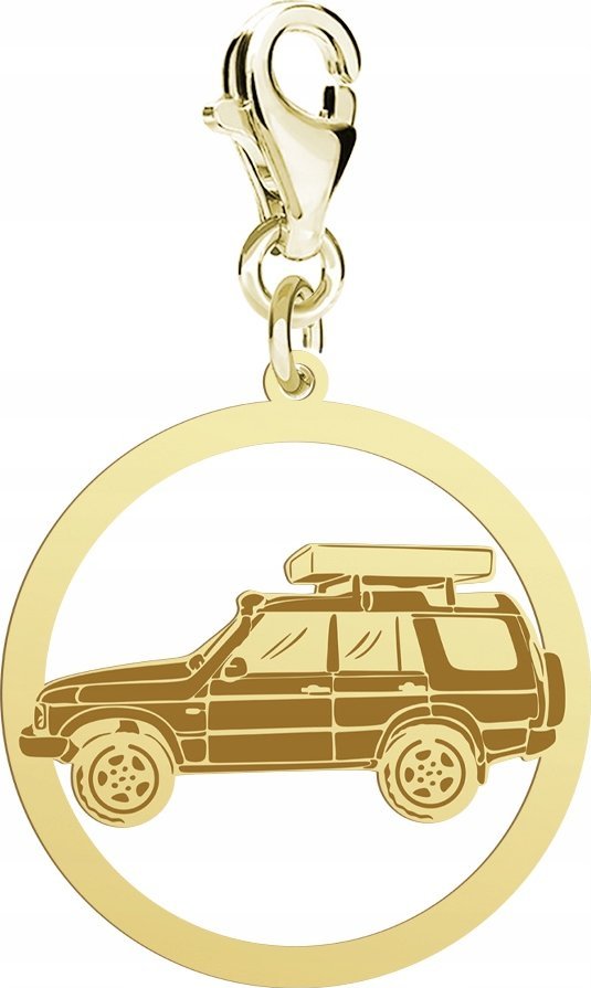 Radziszewska Jewellery Charms Złoty Auto Wyprawowe Discovery Prezent 925 ŻYCZENIA GRATIS