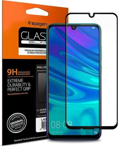 Spigen Szkło Glas.tR Slim FC do etui do Huawei P Smart 2019 black uniwersalny