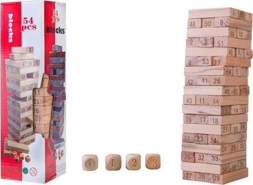 Norimpex PROMO Drewniana wieża z cyferkami 5307 gra