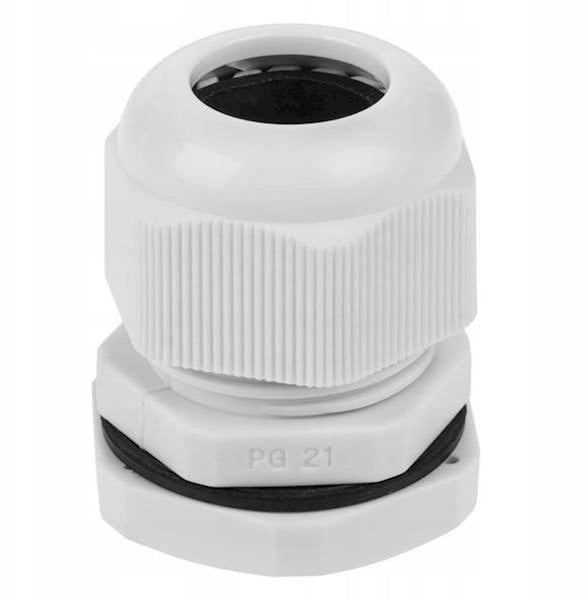Dławnica kablowa 14-18mm IP67 gwint calowy jasnoszara PG21