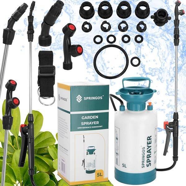 Springos Opryskiwacz ciśnieniowy do roślin, spryskiwacz ogrodowy ręczny 5l UNIWERSALNY