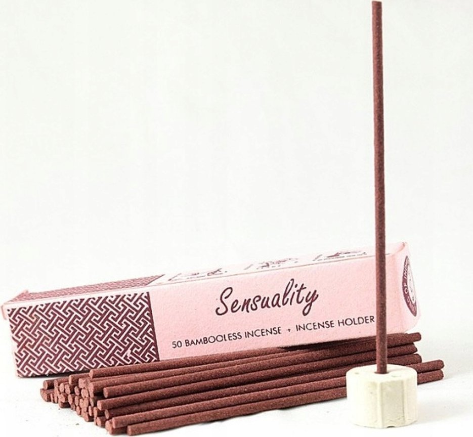 Song of India Sensuality Nie zawierające bambusa kadzidła indyjskie z ceramicznym stojakiem 50 szt.