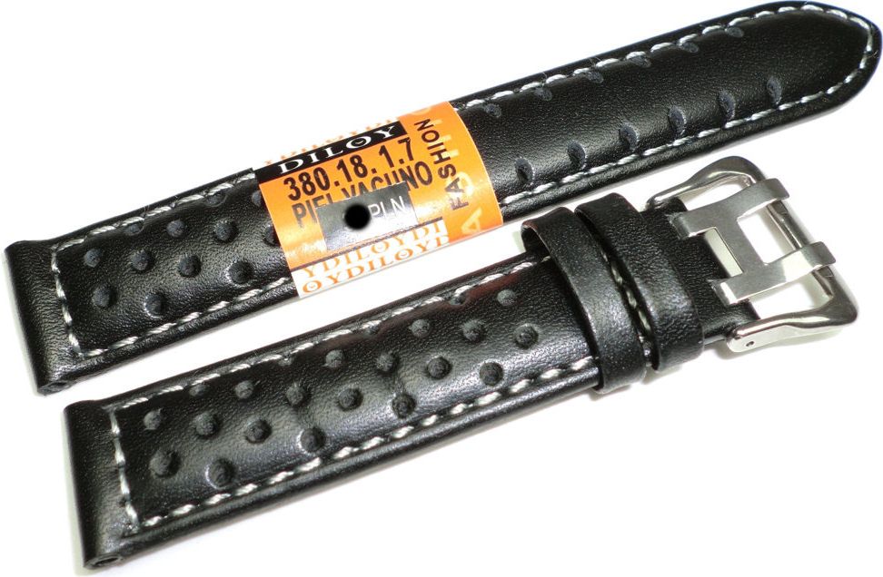 Diloy Skórzany pasek do zegarka 18 mm Diloy 380.18.1.7