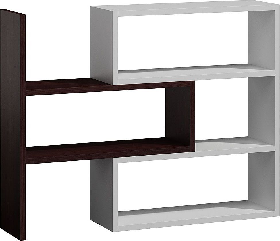 Elior Rozsuwany regał Irvan 2X - biały + wenge