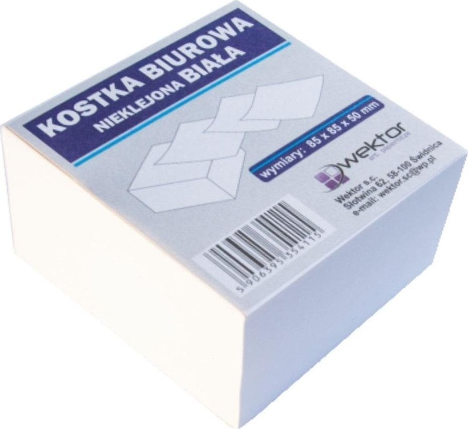 Wektor Kostka biała 85x85mm 5cm