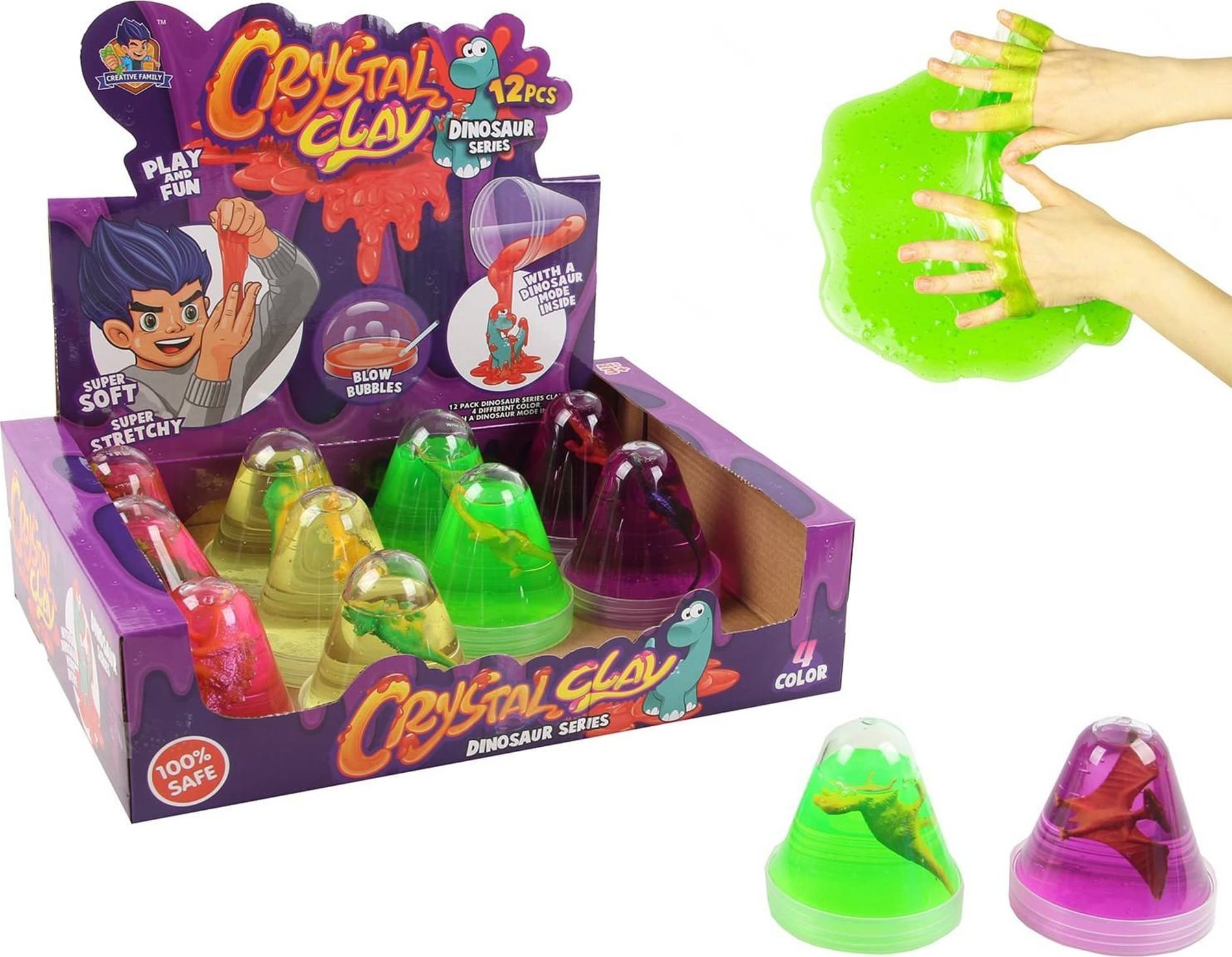 Trifox MASA MAGICZNA SLIME Z DINOZAUREM 150g