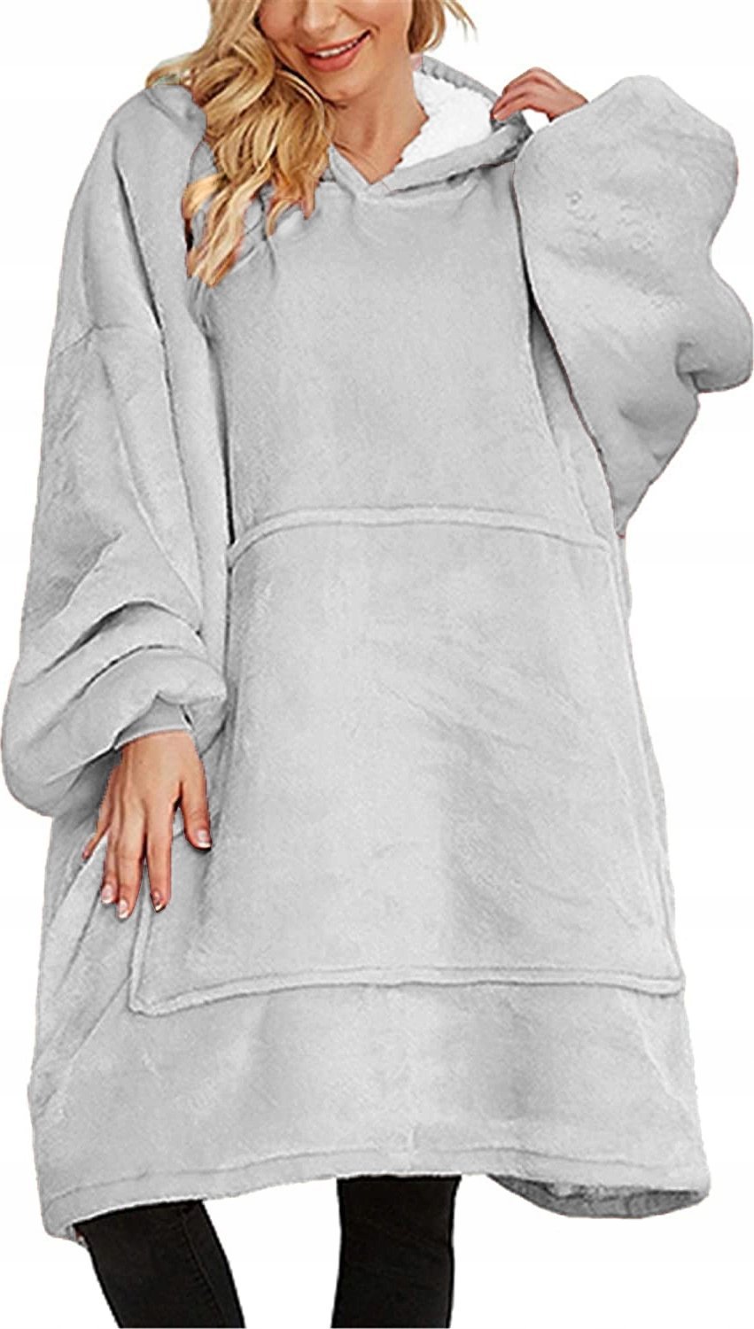 ZOLTA Ciepły koc TV Bluza z rękawami Narzuta Szlafrok 160x85