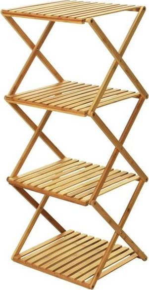 Vilde Regał bambusowy składany 40x33,5x93,5 cm