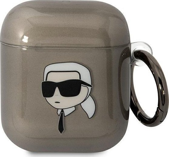Karl Lagerfeld Karl Lagerfeld KLA2HNIKTCK AirPods 1/2 cover czarny/black Karl`s Head