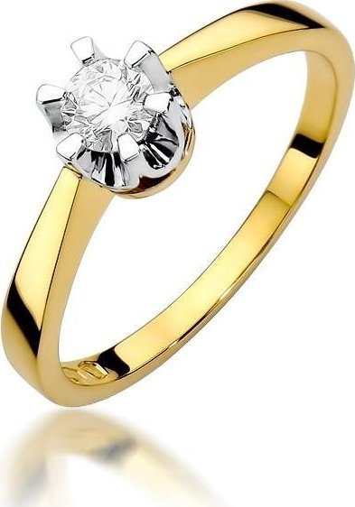 Best Diamonds złoty pierścionek z brylantem 0.25ct 22