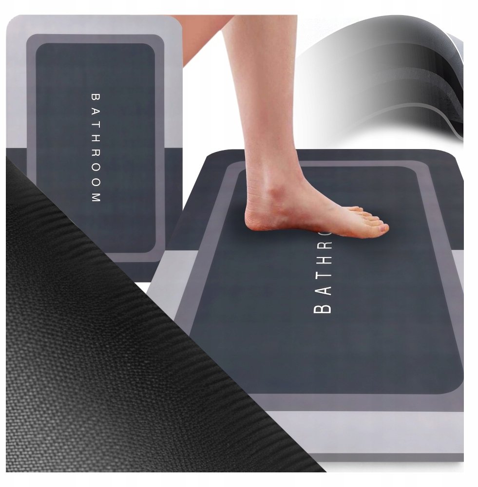 DYWANIK ŁAZIENKOWY ANTYPOŚLIZGOWY 60x40 KANZA