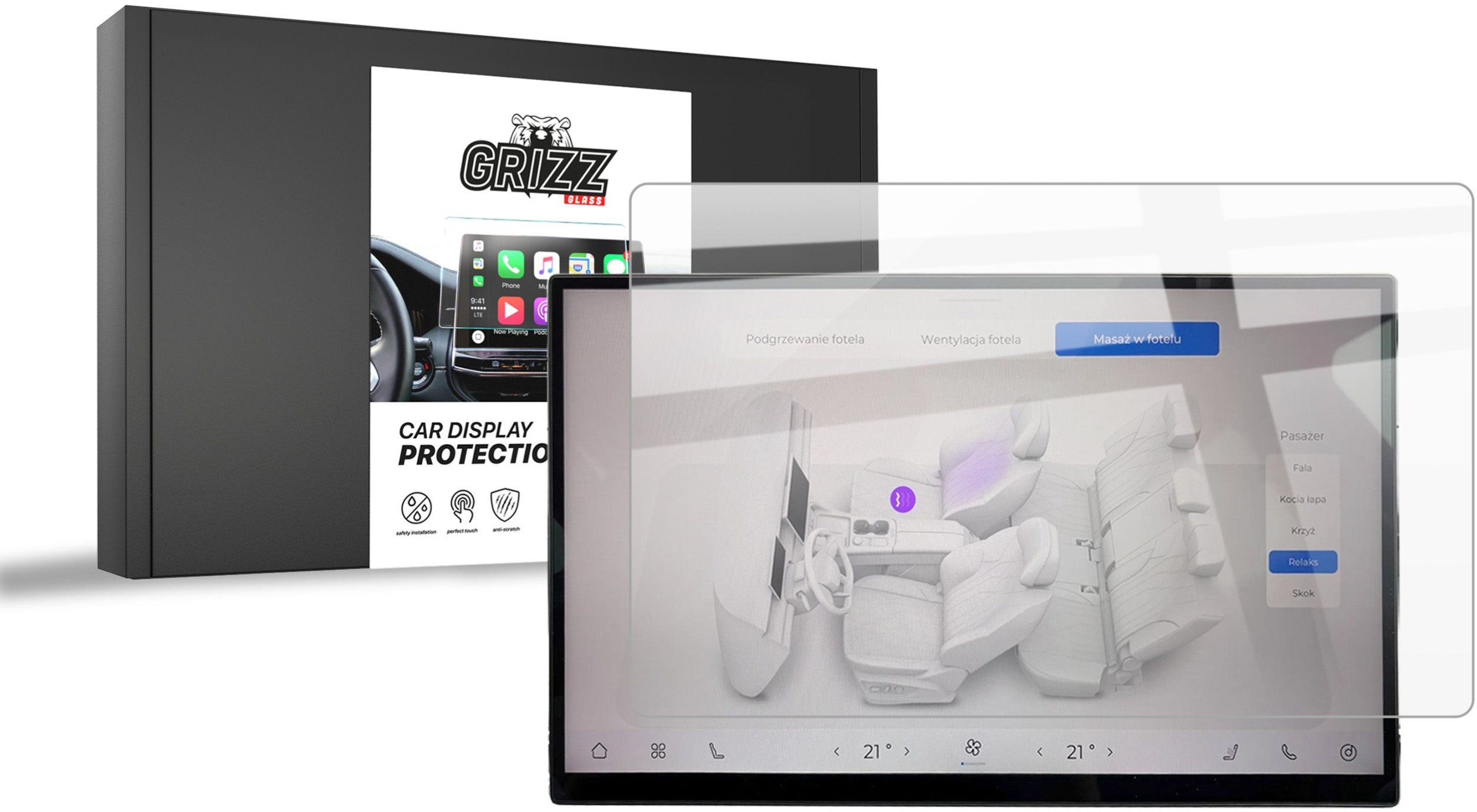 Folia ceramiczna GrizzGlass CarDisplay Protection do Chery Tiggo 8 15,6" (2025)