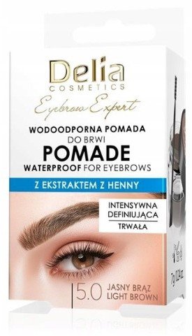 DELIA Eyebrow Expert wodoodporna pomada do brwi 5.0 jasny brąz 7 g