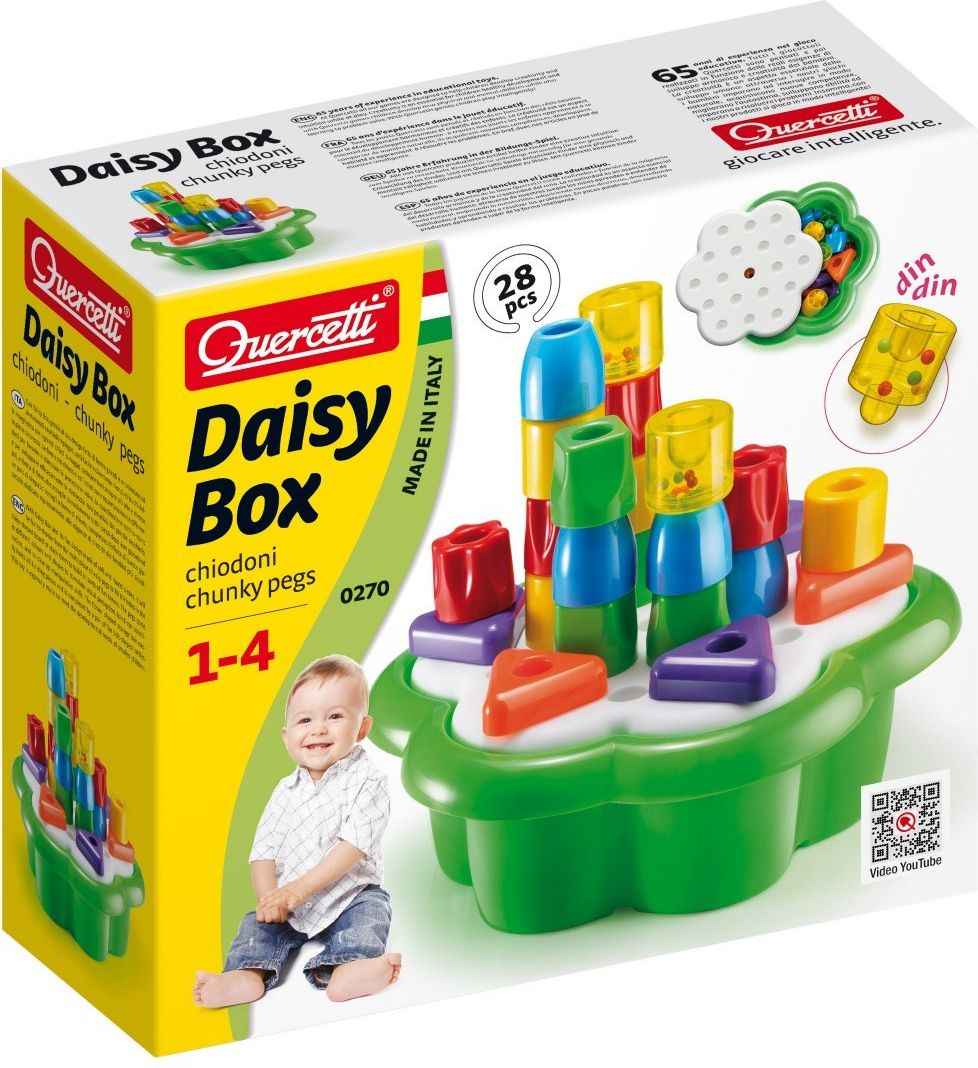 Quercetti Układanka Daisy box chunky pets, 28 elementów
