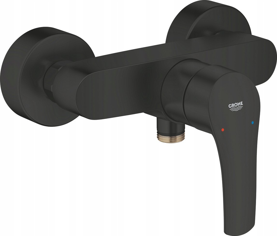 Bateria prysznicowa Grohe Grohe jednouchwytowa bateria prysznicowa Eurosmart czarny mat 335552433