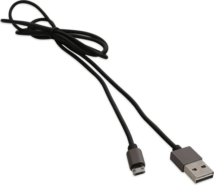 Kabel USB Platinet USB-A - microUSB 1 m Czarny (PUCRP1B)
