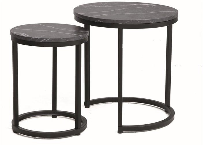 Ława HOLA czarny efekt marmuru/czarny (zestaw)