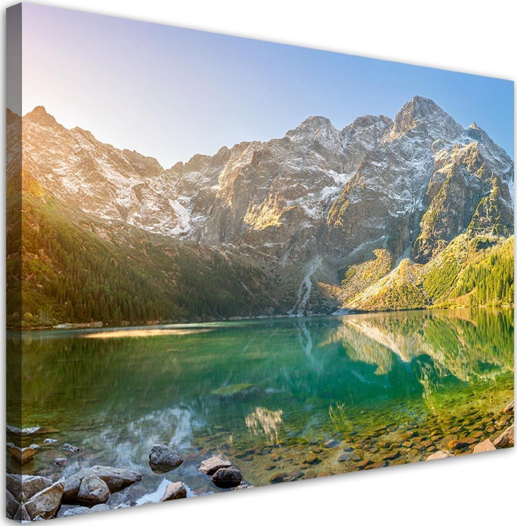 Feeby Obraz na płótnie, Jezioro w górach - 120x80