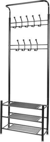 Iso Trade Wieszak na ubrania - stojak z półką na buty