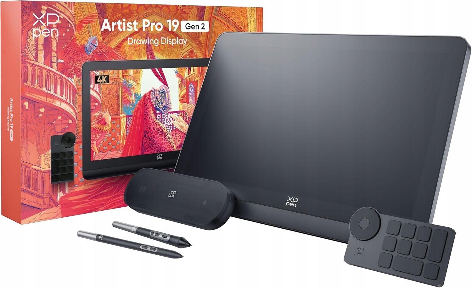 XPPen tablet graficzny 4K 18,4" Artist Pro 19 Gen2 rysik 16K X3 Pro sRGB