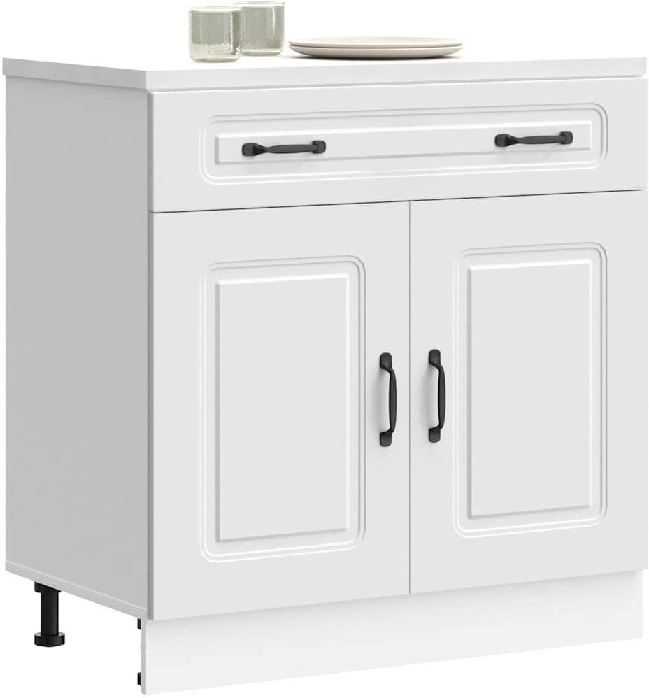 Okmed Szafka kuchenna dolna, Kalmar, biała, materiał drewnopochodny