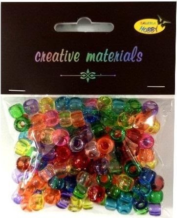 Koraliki kolorowe transparentne ok 150szt