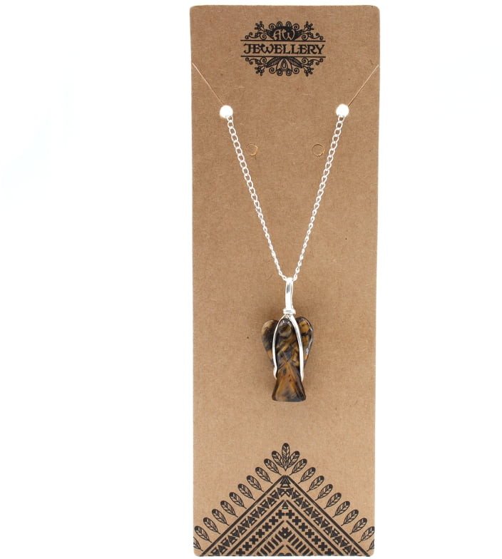 Wisiorek Anioł Stróż - Tygrysie Oko