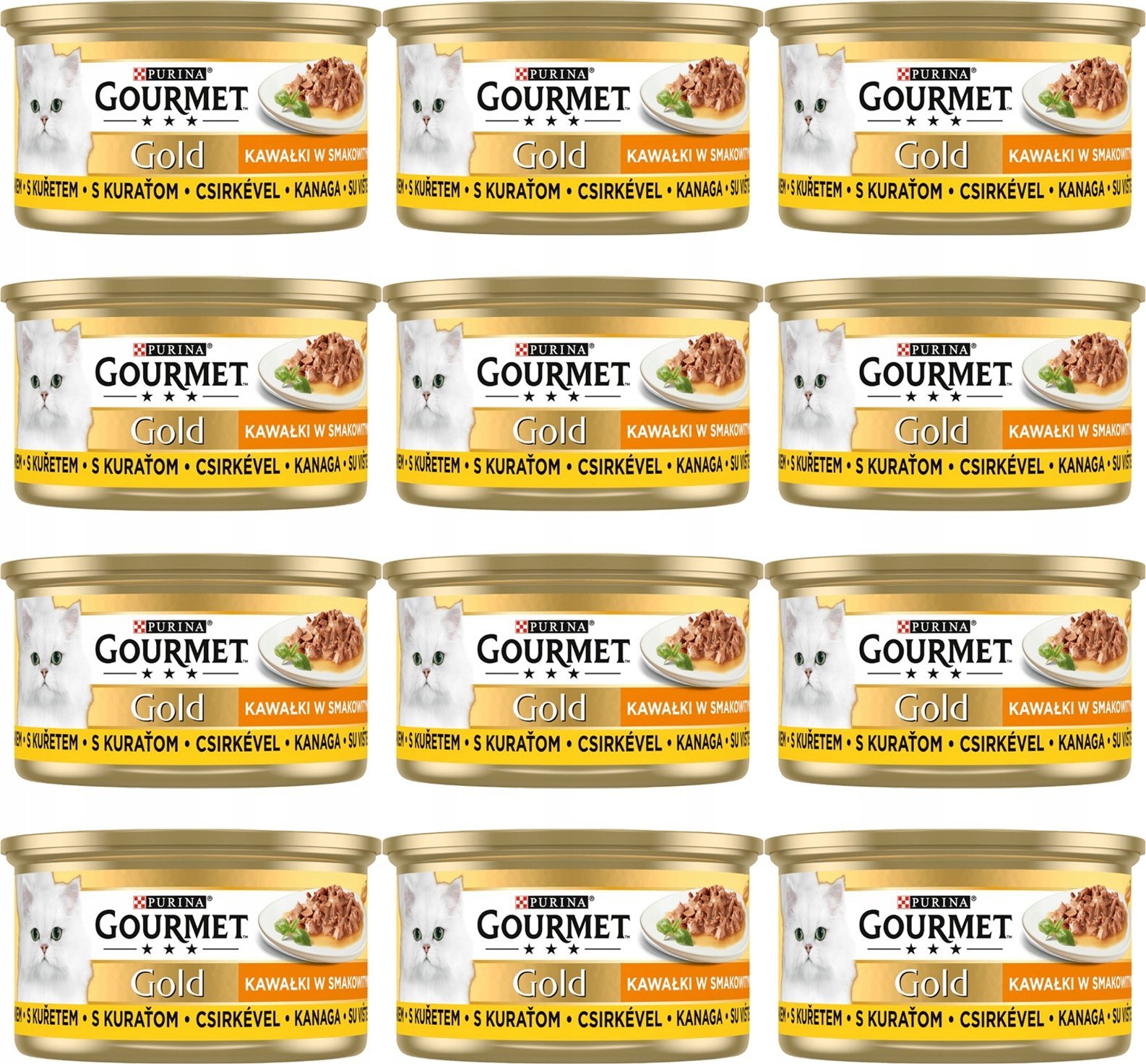 Purina Purina Gourmet Gold Sauce Delight Mokra karma dla kotów z kurczakiem 85 g x 12 sztuk