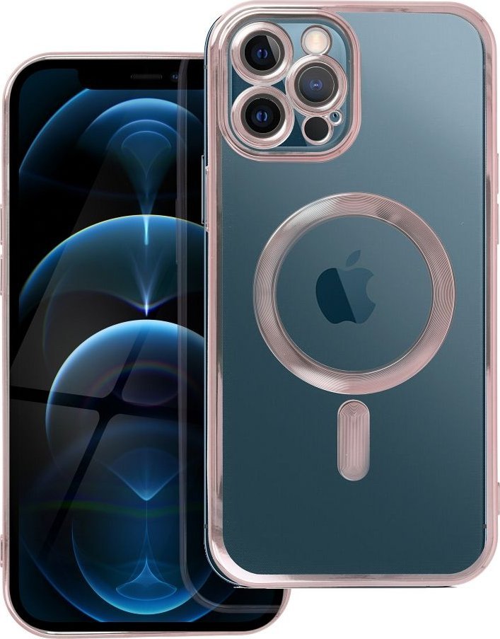 OEM Futerał ELECTRO MAG COVER kompatybilny z MagSafe do IPHONE 12 Pro Max złoty róż