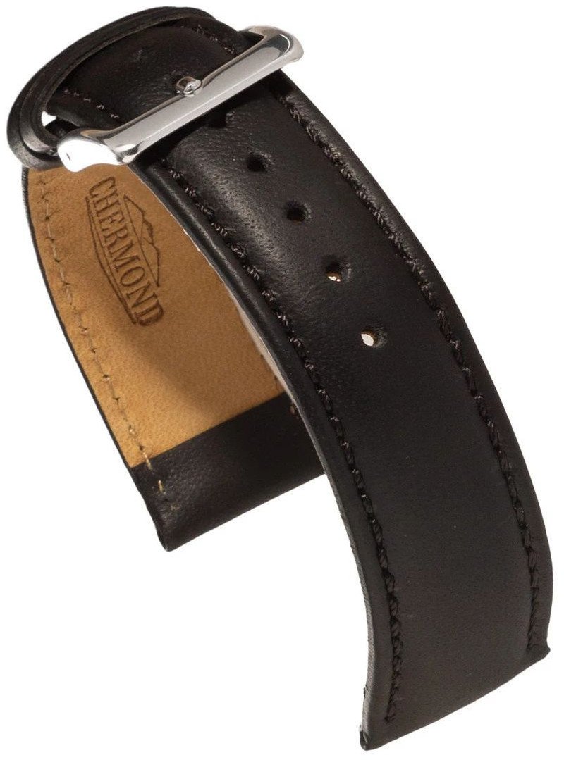 Skórzany pasek do zegarka 22 mm Chermond A255.18 czarny .