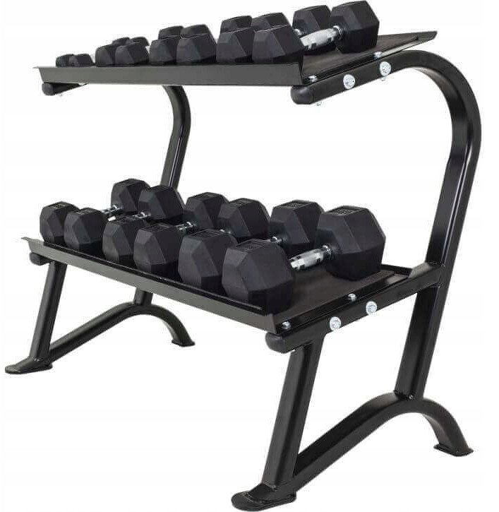 Stojak dwupoziomowy na hantle sześciokątne GORILLA SPORTS