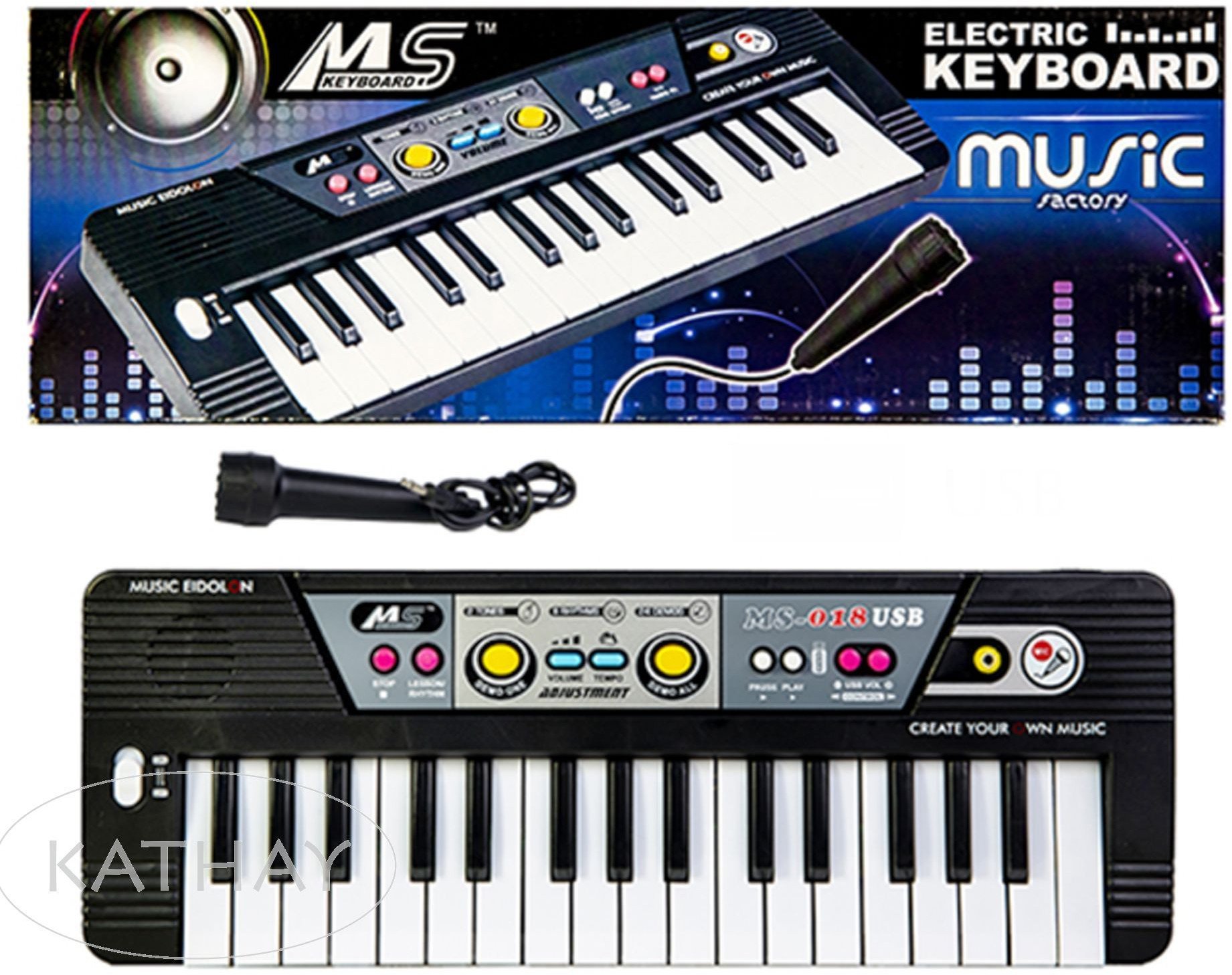 Duże organki, pianinko, keyboard z mikrofonem, 37 klawiszy