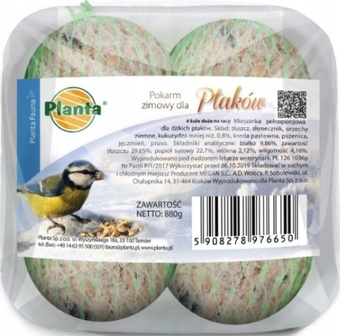 Planta Zimowy pokarm dla sikorek kule 400g 4 szt