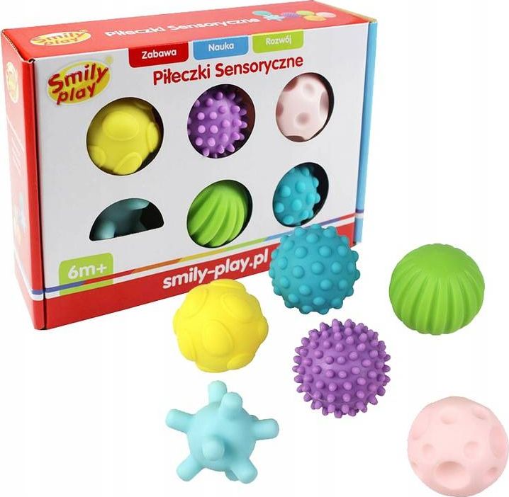 Smily Play Piłeczki sensoryczne 6szt