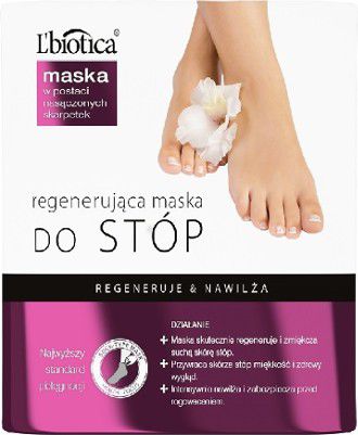 Lbiotica Maska regenerująca do stóp w postaci nasączonych skarpetek 1 para
