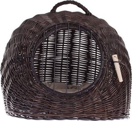 WickerPL Wiklinowy kosz / klatka dla zwierząt z poduszką 55x45 H47 cm