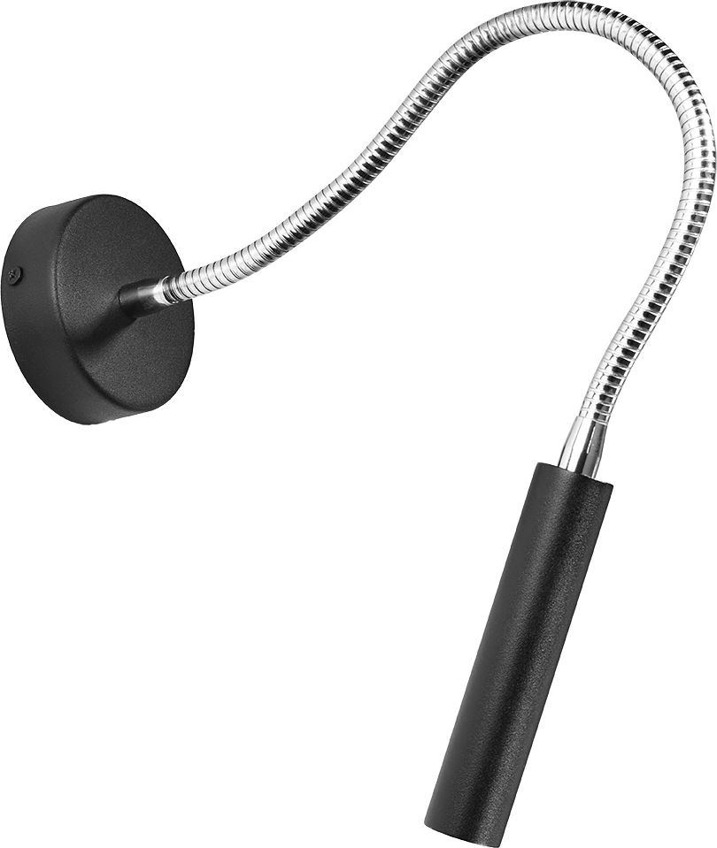 Kinkiet Lumes Czarny regulowany kinkiet na elastycznym ramieniu - EX717-Axis