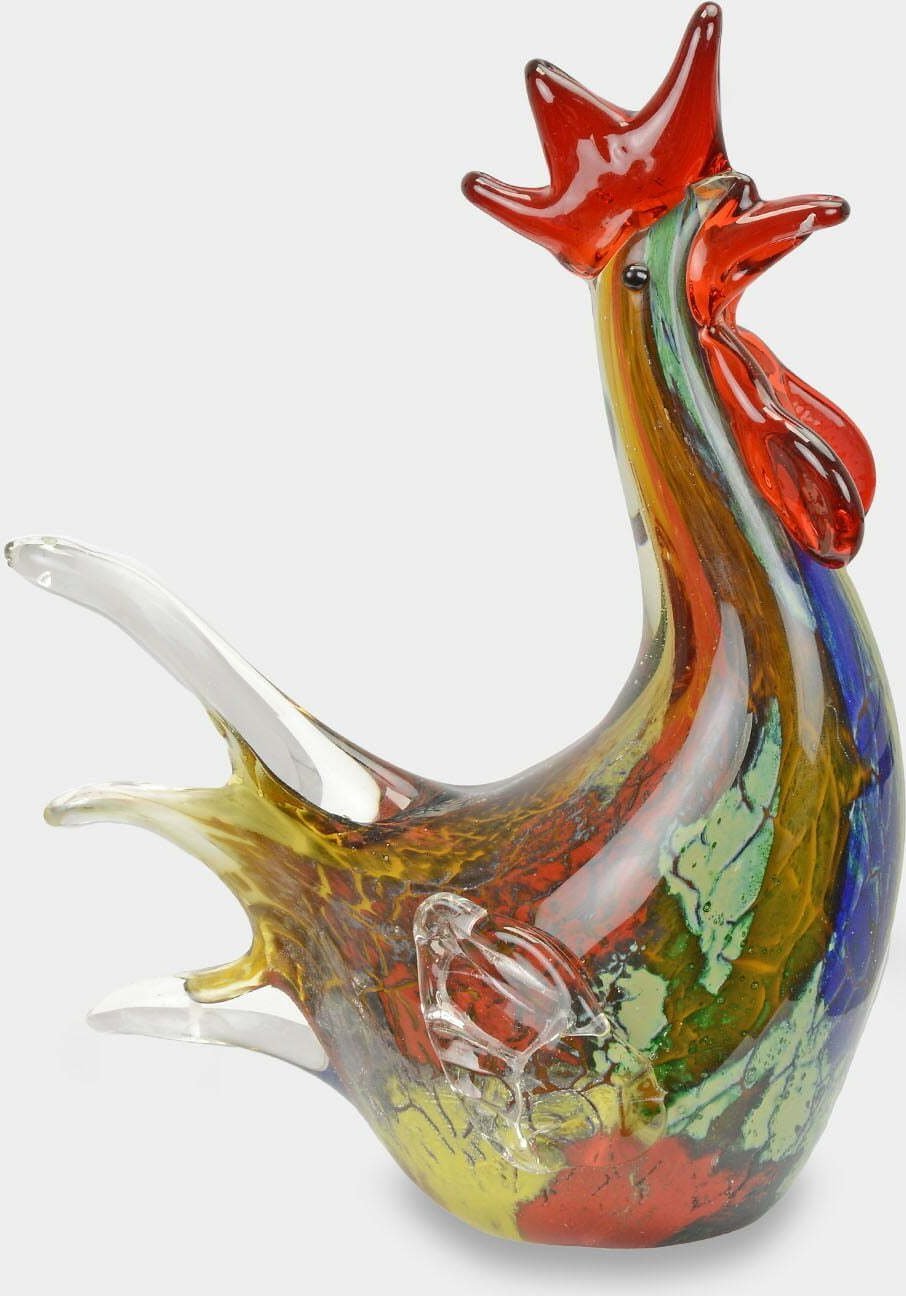 rzezbyzbrazu Figura Szklana w Stylu Murano Kogut Wielobarwny