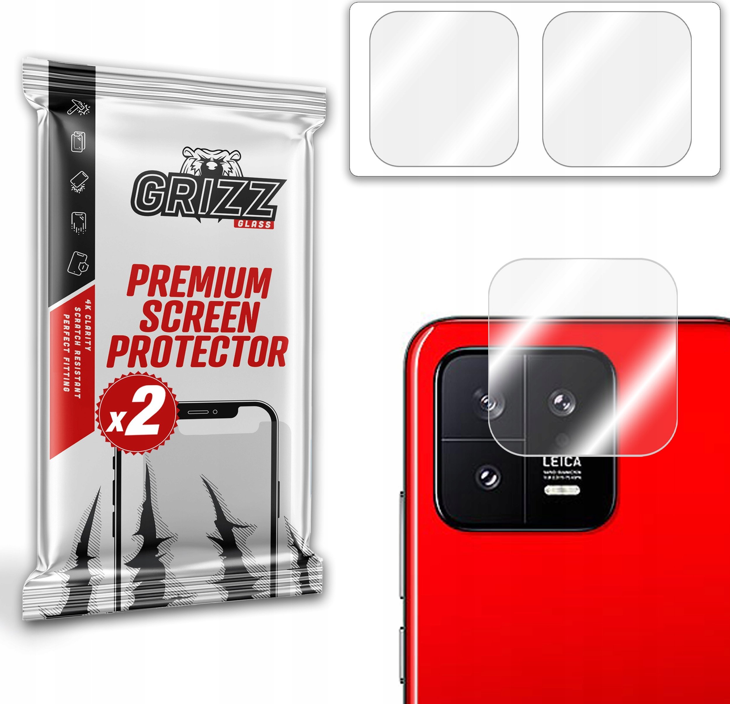 GrizzGlass Szkło hybrydowe na aparat Grizz Xiaomi 13