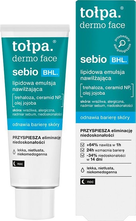 Alkotest Dermo Face Sebio BHL Lipidowa emulsja nawilżająca na noc 40ml
