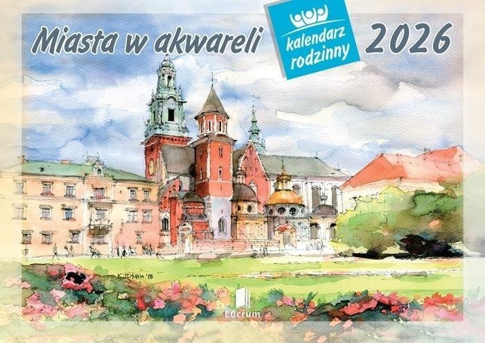 Kalendarz 2026 rodzinny Miasta w akwareli