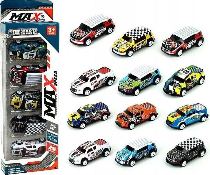 Artyk Auta metalowe 5szt