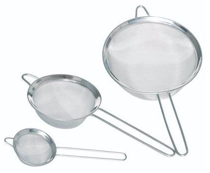 KitchenCraft Sitka do przesiewania ze stali nierdzewnej - 3 sztuki