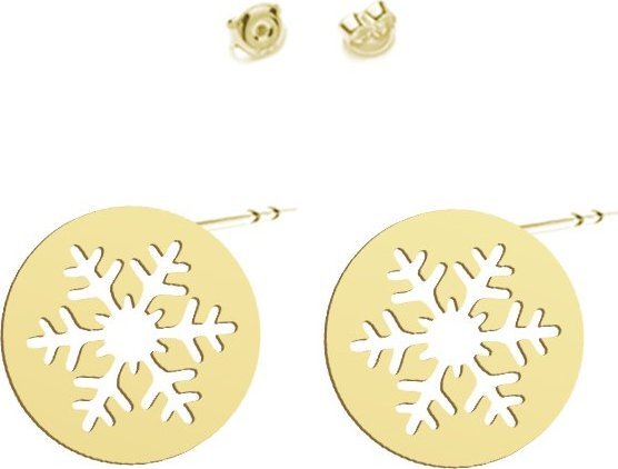 Radziszewska Jewellery Kolczyki Pozłacane Śnieżynki sztyfty