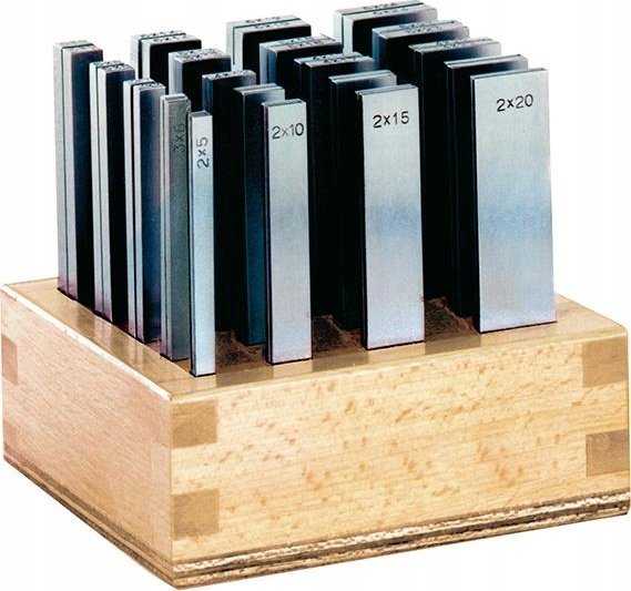 AMF Zestaw podkładek równogłych SP, dl. 100mm, w drewnianym stojaku AMF